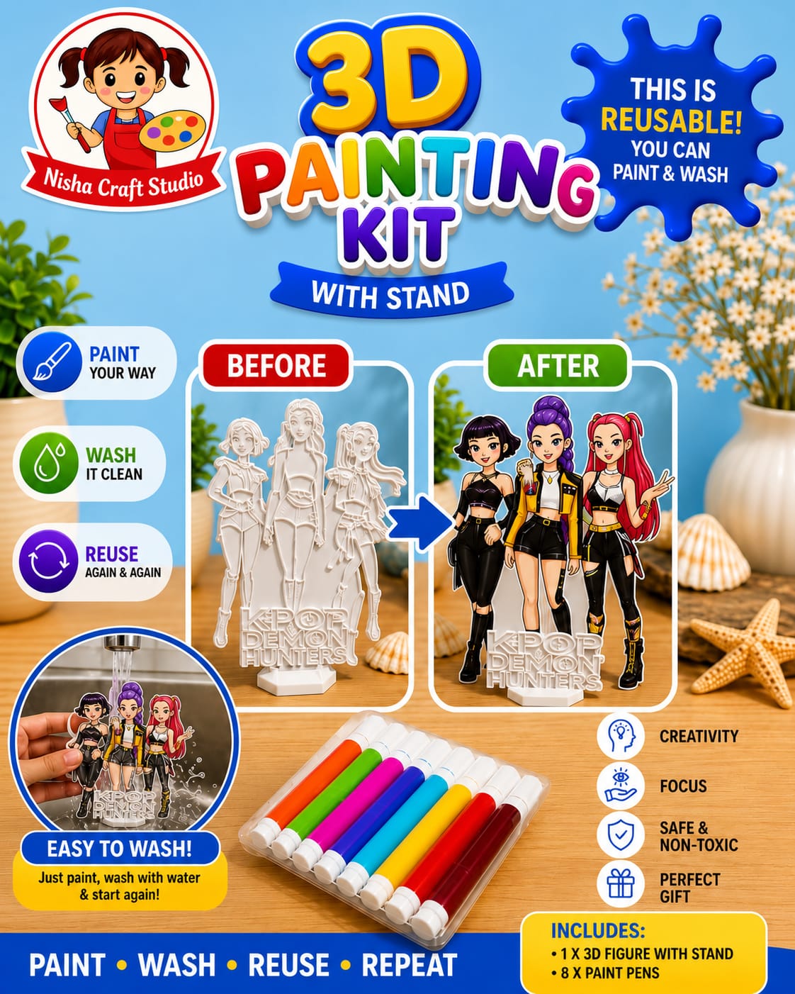 K-pop 3d painting kit