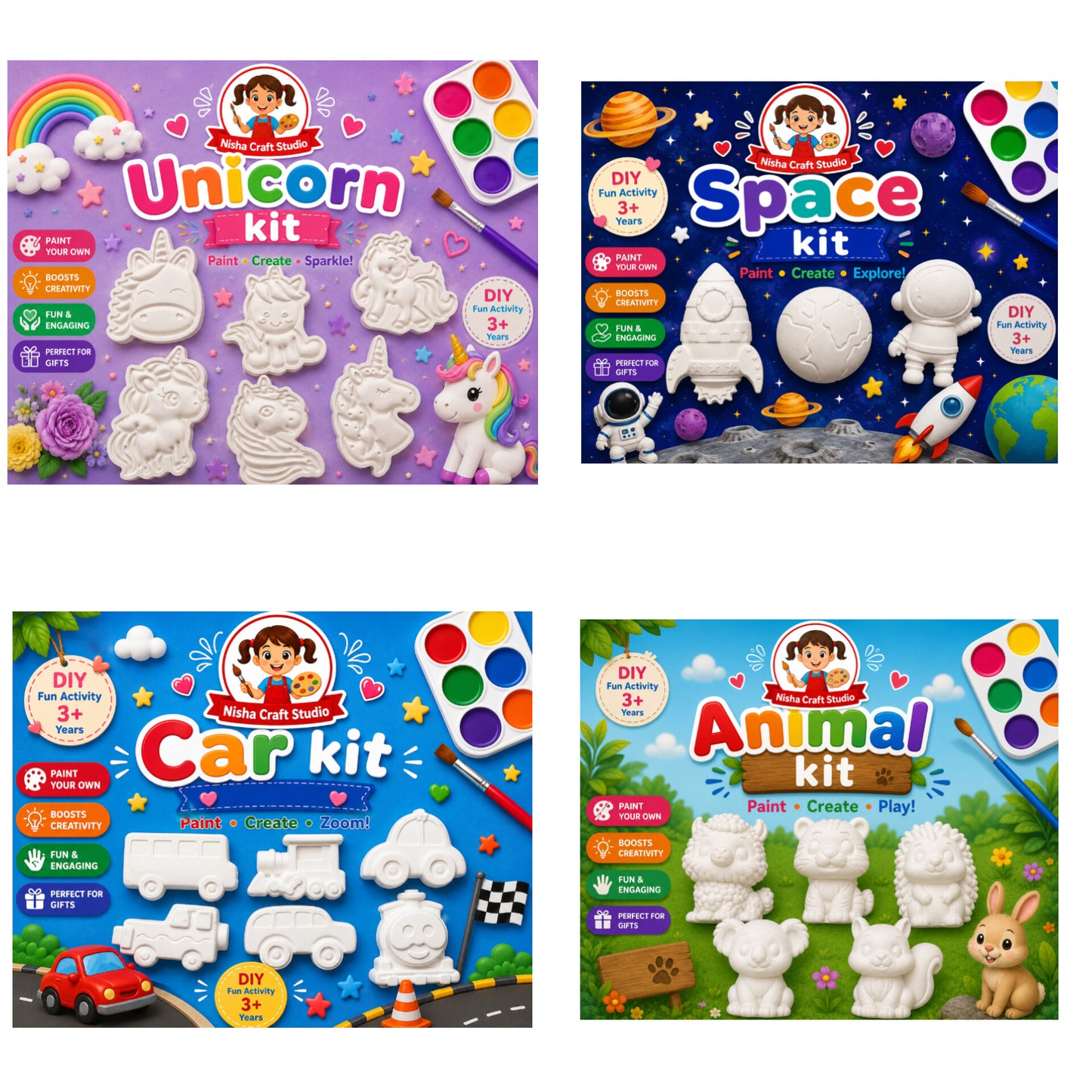 5kg Mix pop painting figures 19 design