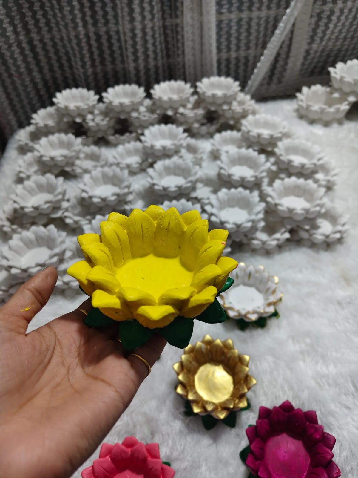 4 inch lotus with colour