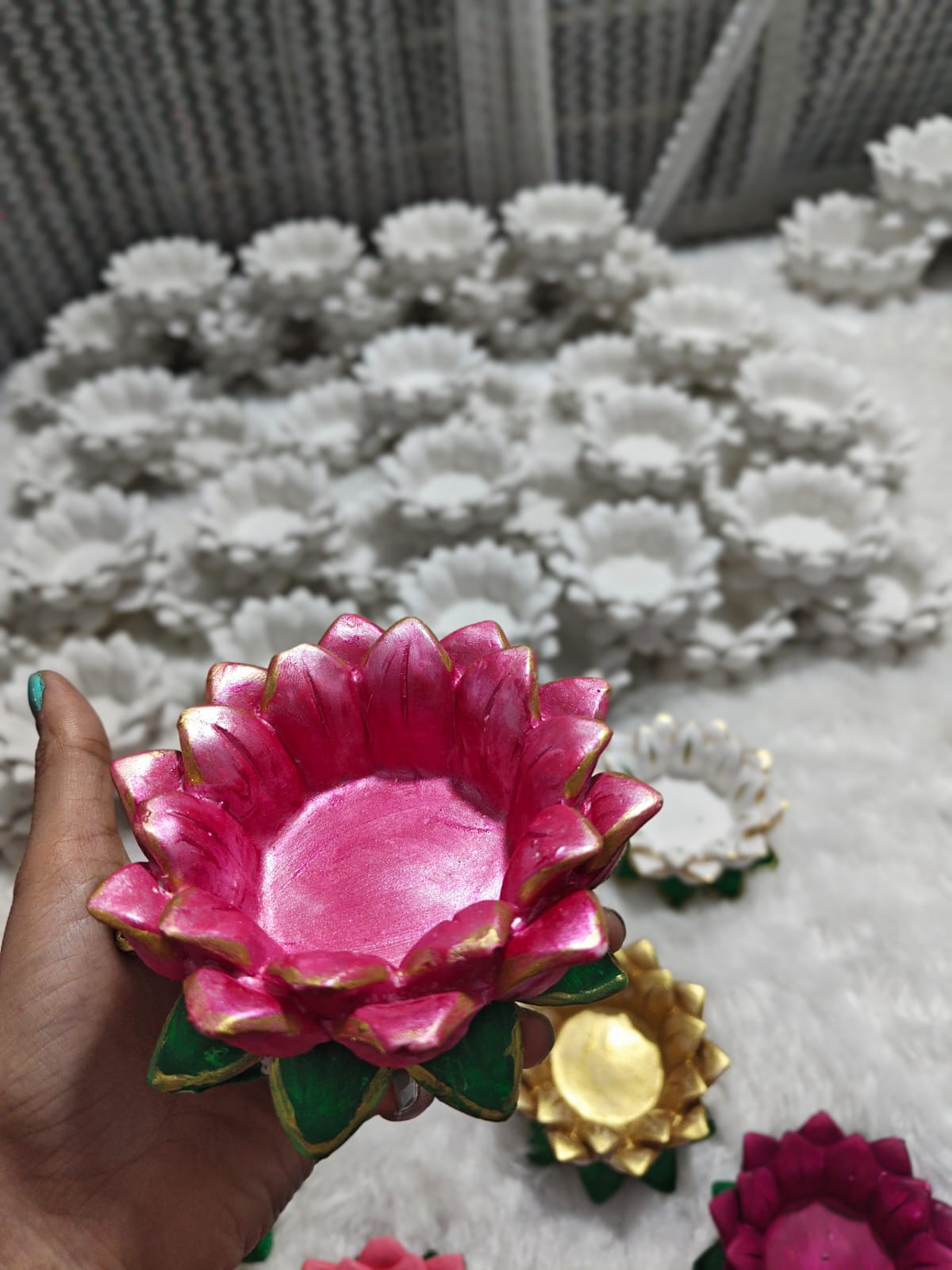 4 inch lotus with colour
