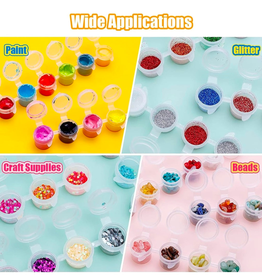 Empty Paint Pots, 3ml, 6 Strips