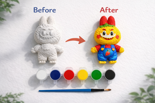 La bubu painting kit use as a paper weight
