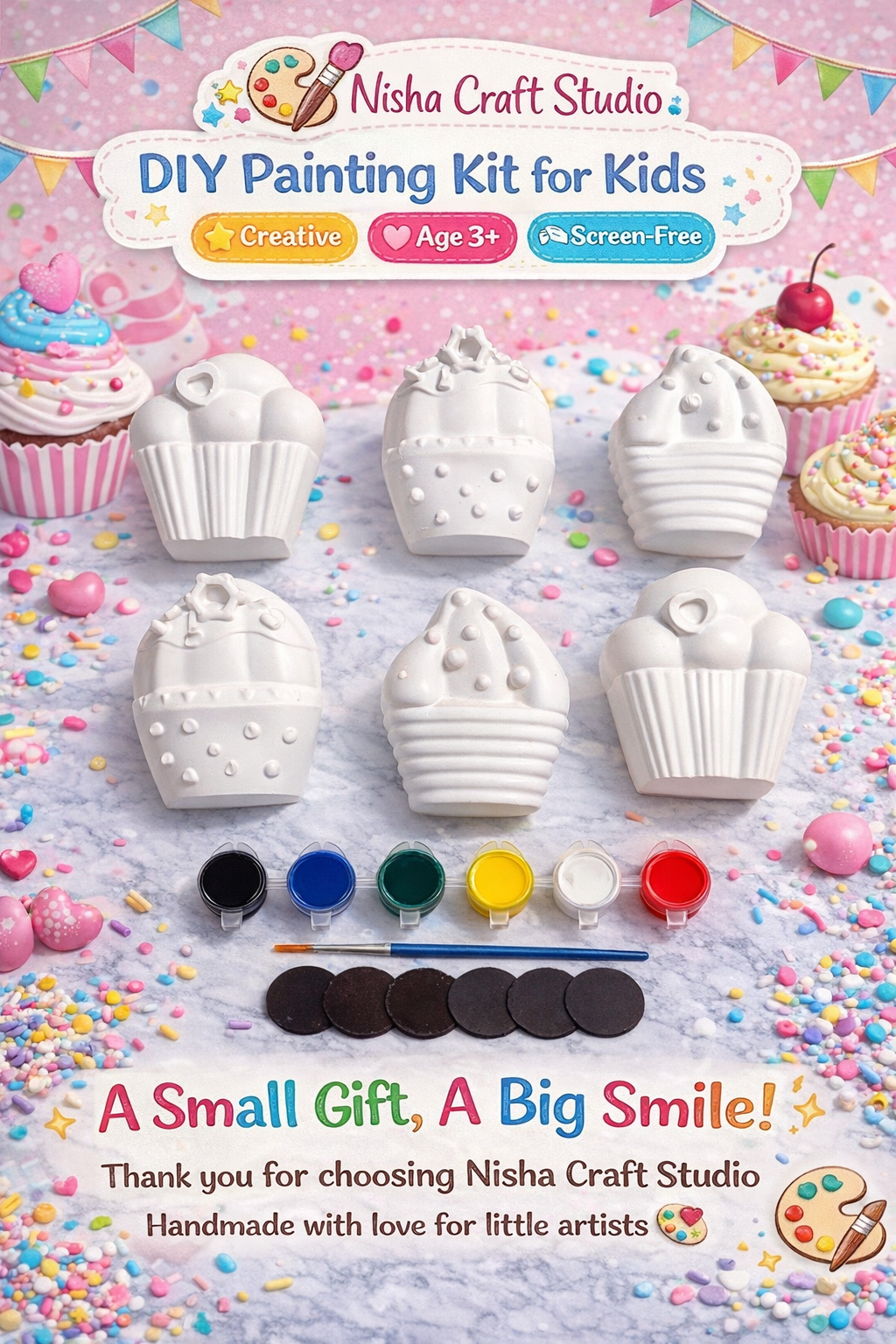 Cupcakes painting kit
