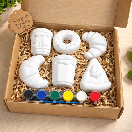 Desert food painting kit use as a paper weight
