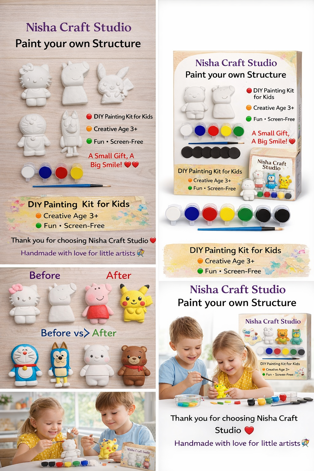 Mix cartoon character painting kit
