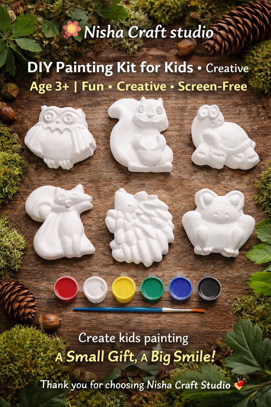 Mini animal painting kit with magnet
