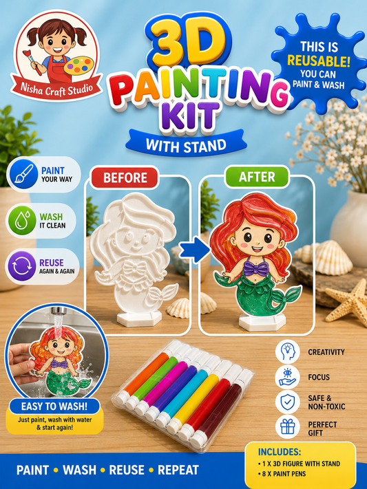 3D painting kit little mermaid
