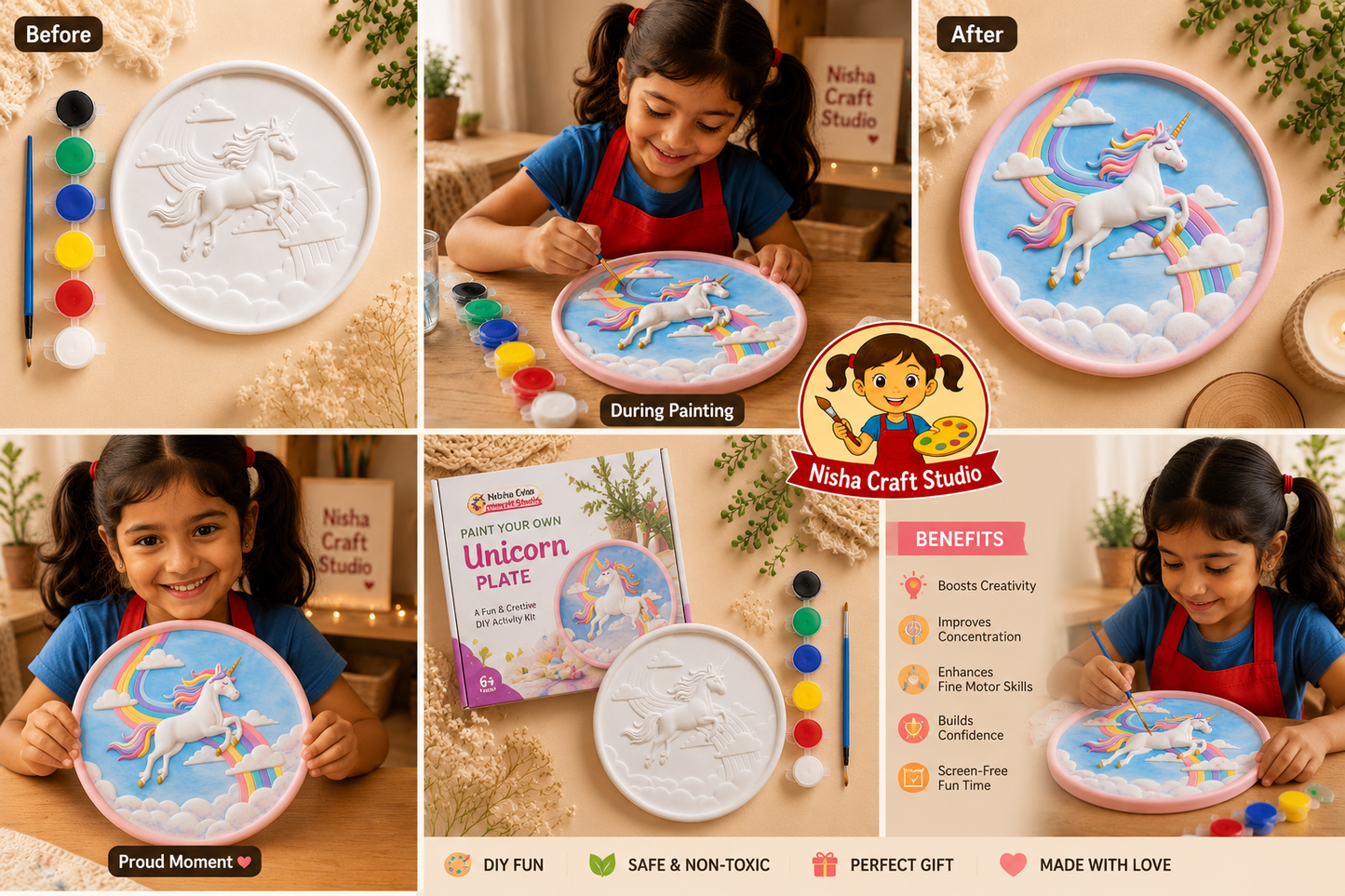 Unicorn frame painting kit
