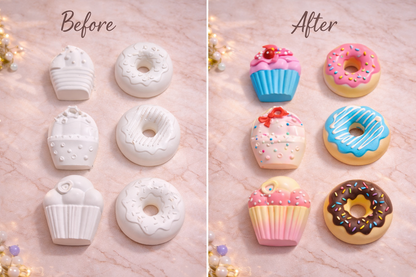 Cupcakes and doughnut painting kit
