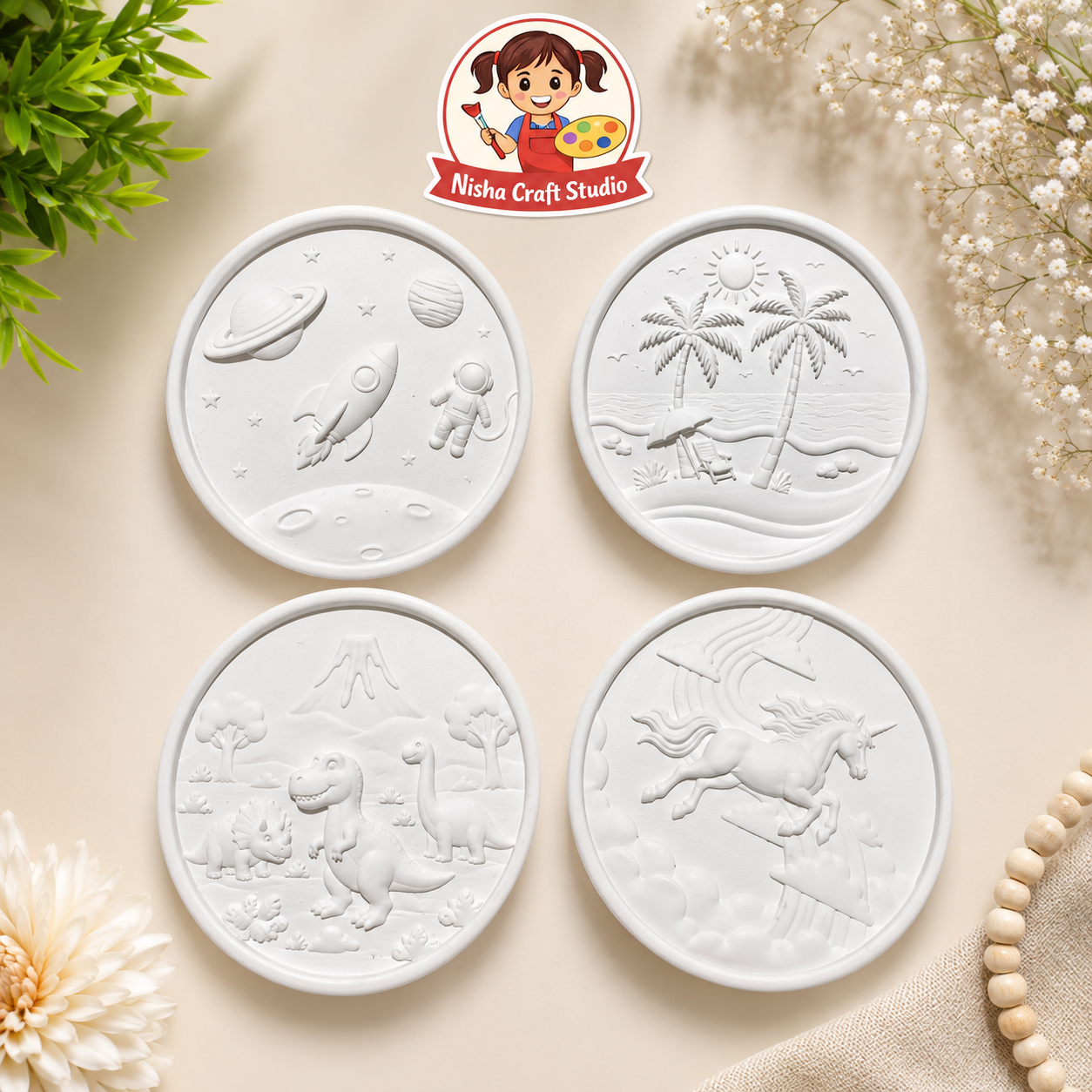 Mix Frame 6 design 1.Dinosaur 2.Unicorn  3.Beach 4.Dora  5.Cricket 6.Space