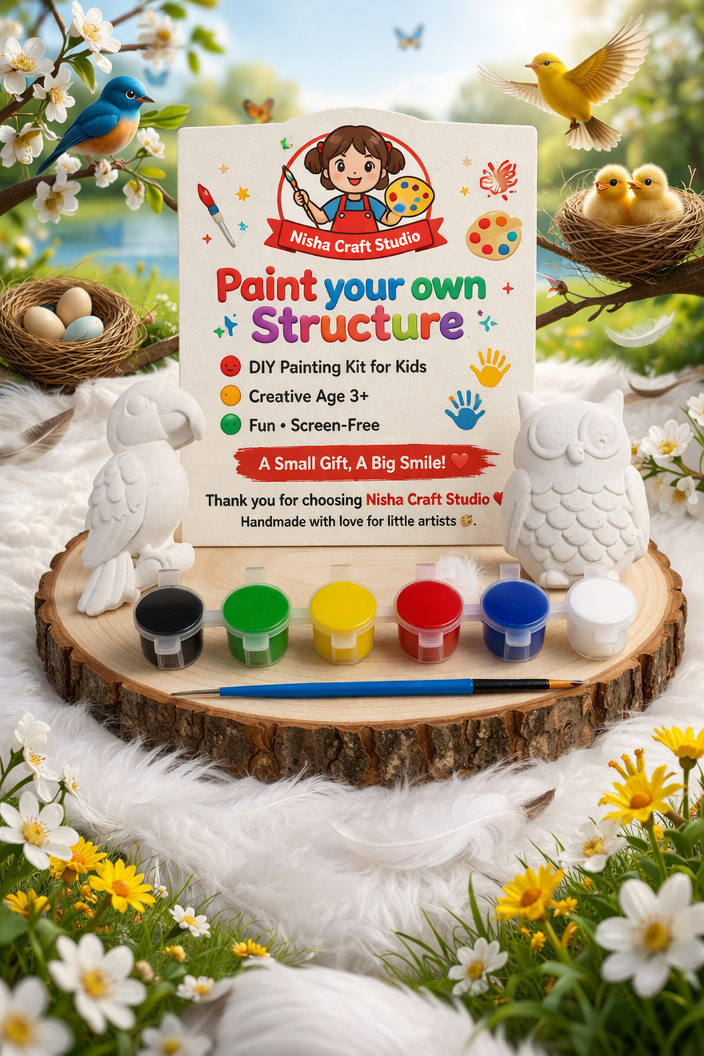 Birds painting kit