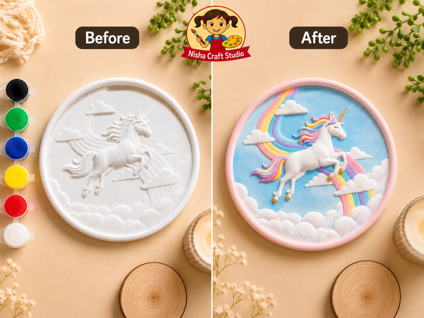 Unicorn frame painting kit